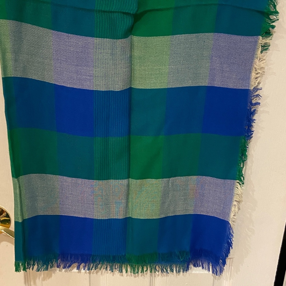 Echo Blue and Green Plaid Wrap - Picture 8 of 9